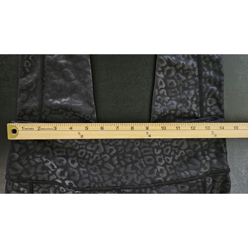 CVG Women's Squat Proof Leggings Sz Large Black Leopard Print Exercise Pants - Picture 5 of 8